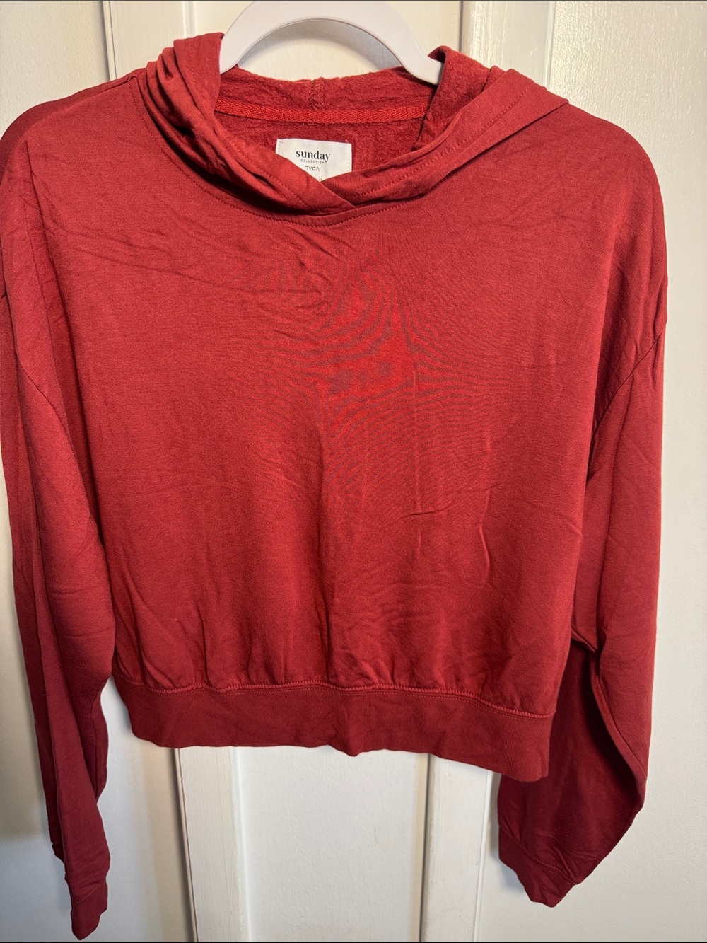 RVCA Women's Red Cowl Neck Sweater